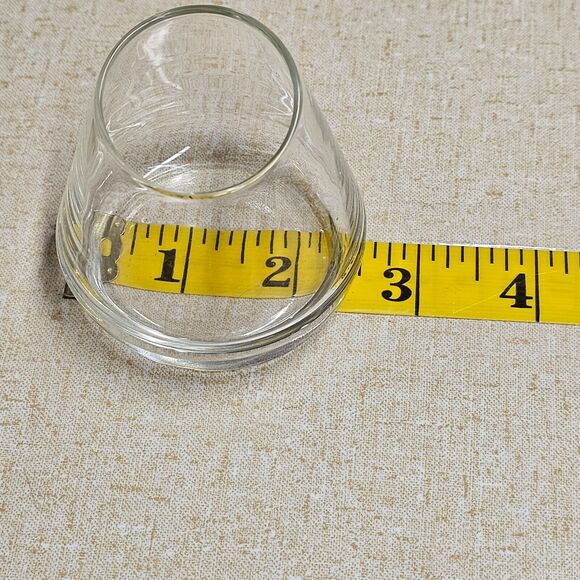 Slant Angled Rim Clear Glass Stemless Wine Glass W/ Pitcher Set of 3 Barware - Picture 6 of 9